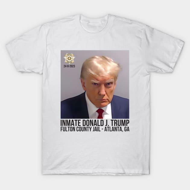 Inmate Trump Mugshot Fulton county Jail T-Shirt by Danemilin